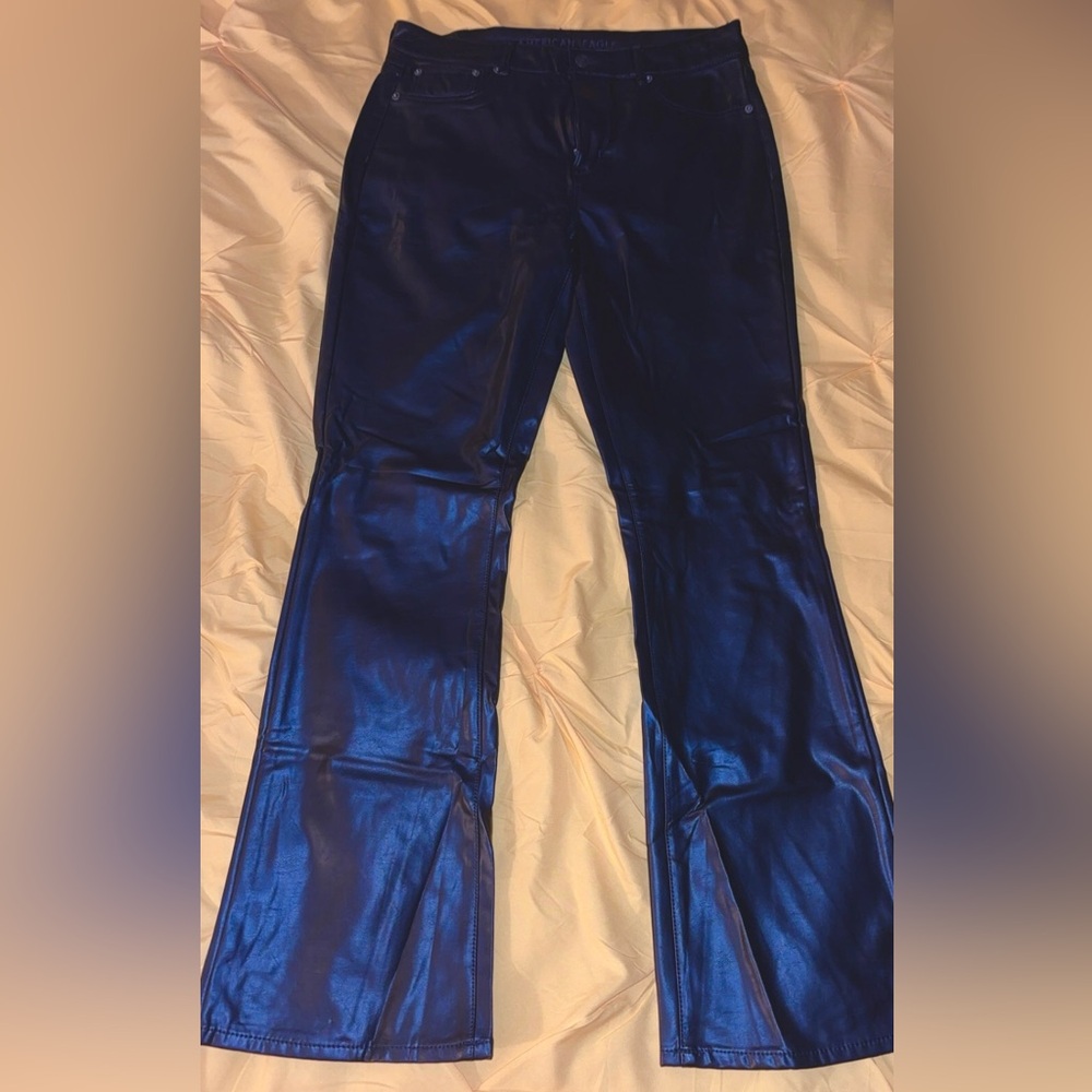 Women's Black faux leather pants